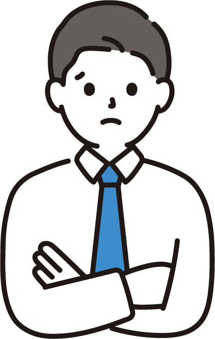 困った男性イラスト